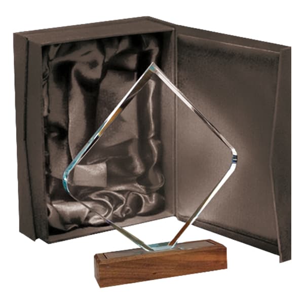 Galvano Cristal con Base de Madera BLAS 52