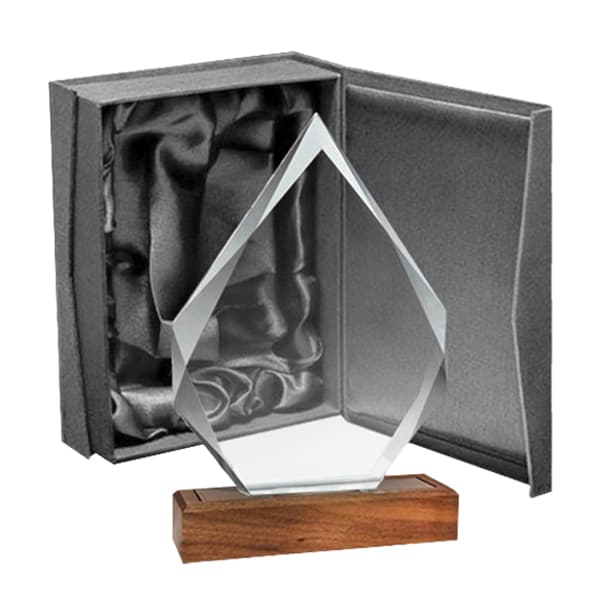 Galvano Cristal con Base de Madera BLAS 54