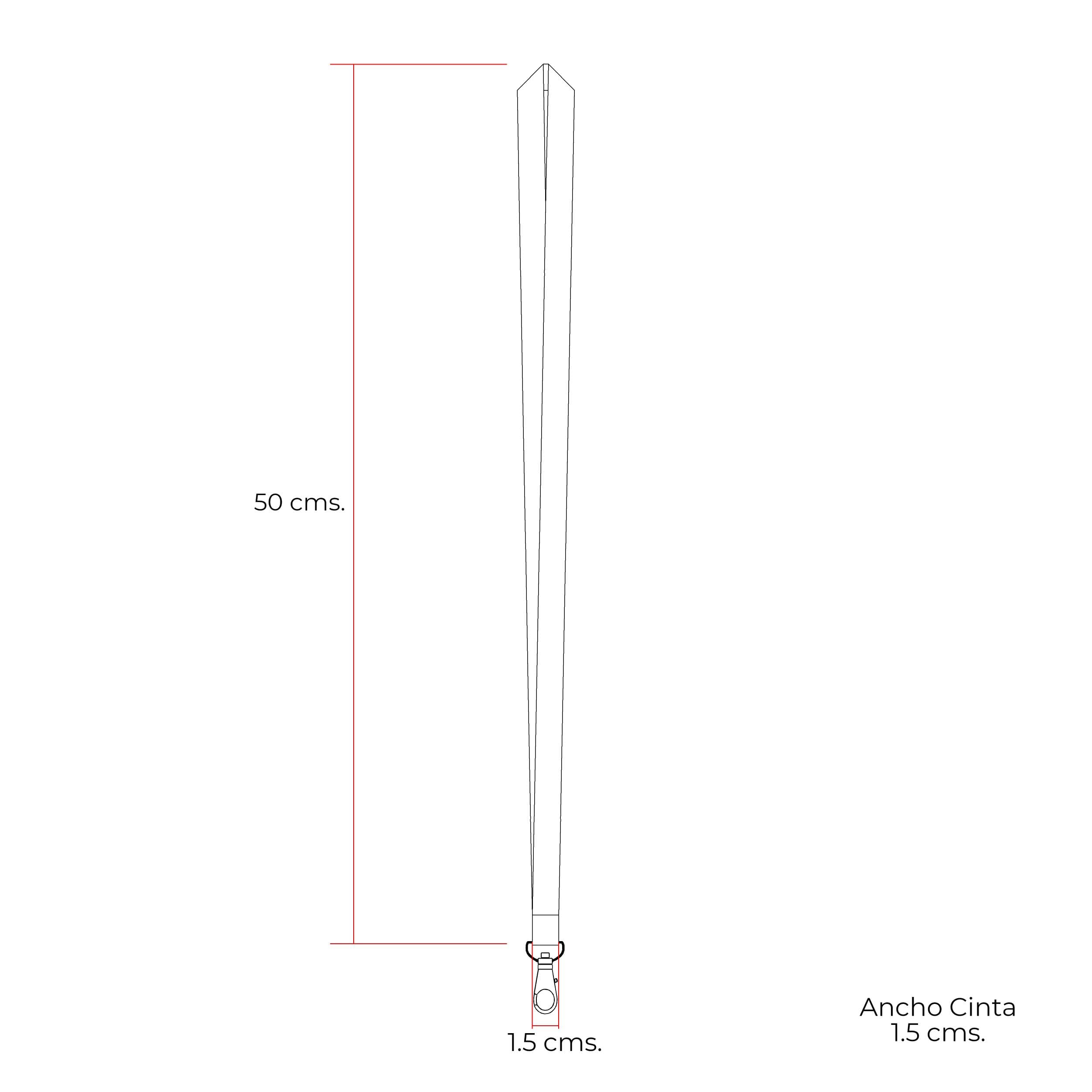 Cinta Lanyard Simple Texturada LAN03 - imagen 2
