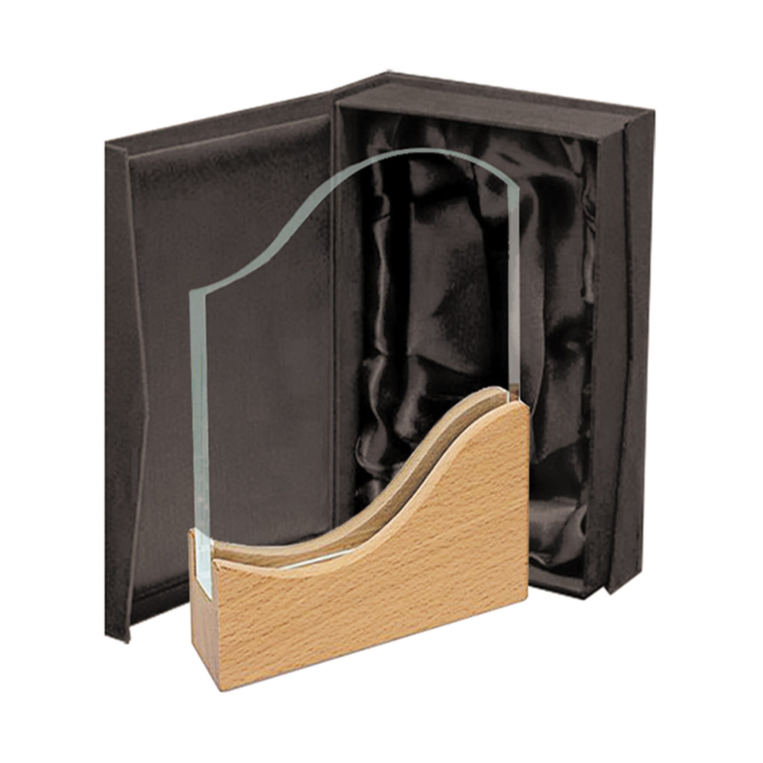 Galvano Cristal con Base de Madera BLAS 26