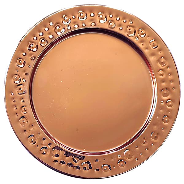 Set De 2 Posavasos Encobrizados Martillado M112