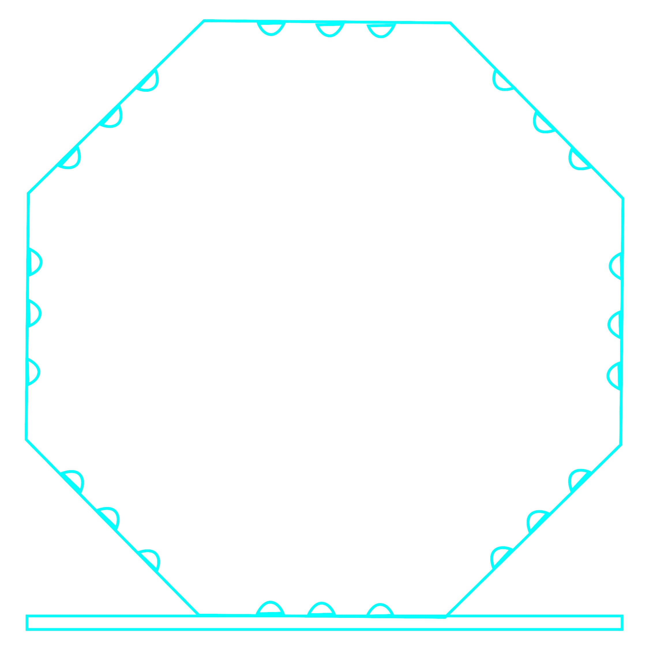 Galvano Cristal Octagonal 2376 - imagen 4