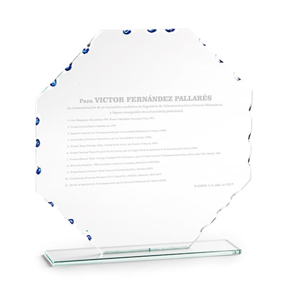 Galvano Cristal Octagonal 2376 - imagen 3