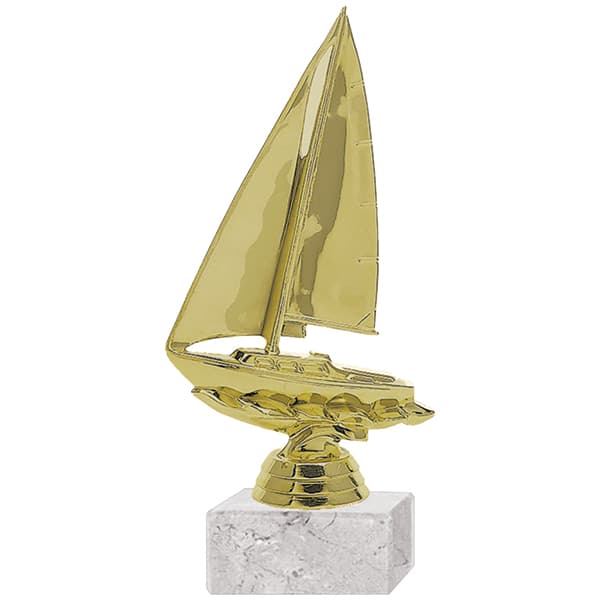 Trofeo Plástico Velero Dorado