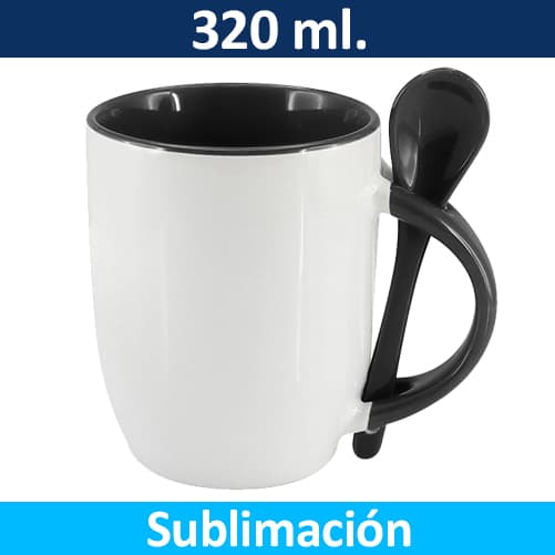 Tazón Sublimación Bicolor con Cuchara 99444 - imagen 4