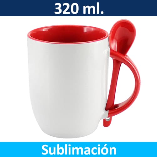 Tazón Sublimación Bicolor con Cuchara 99444 - imagen 3