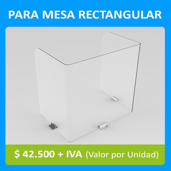 Acrílico Para Mesa Rectangular - imagen 2