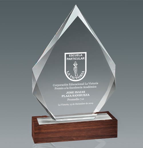 Galvano Cristal con Base de Madera BLAS 54 - imagen 3