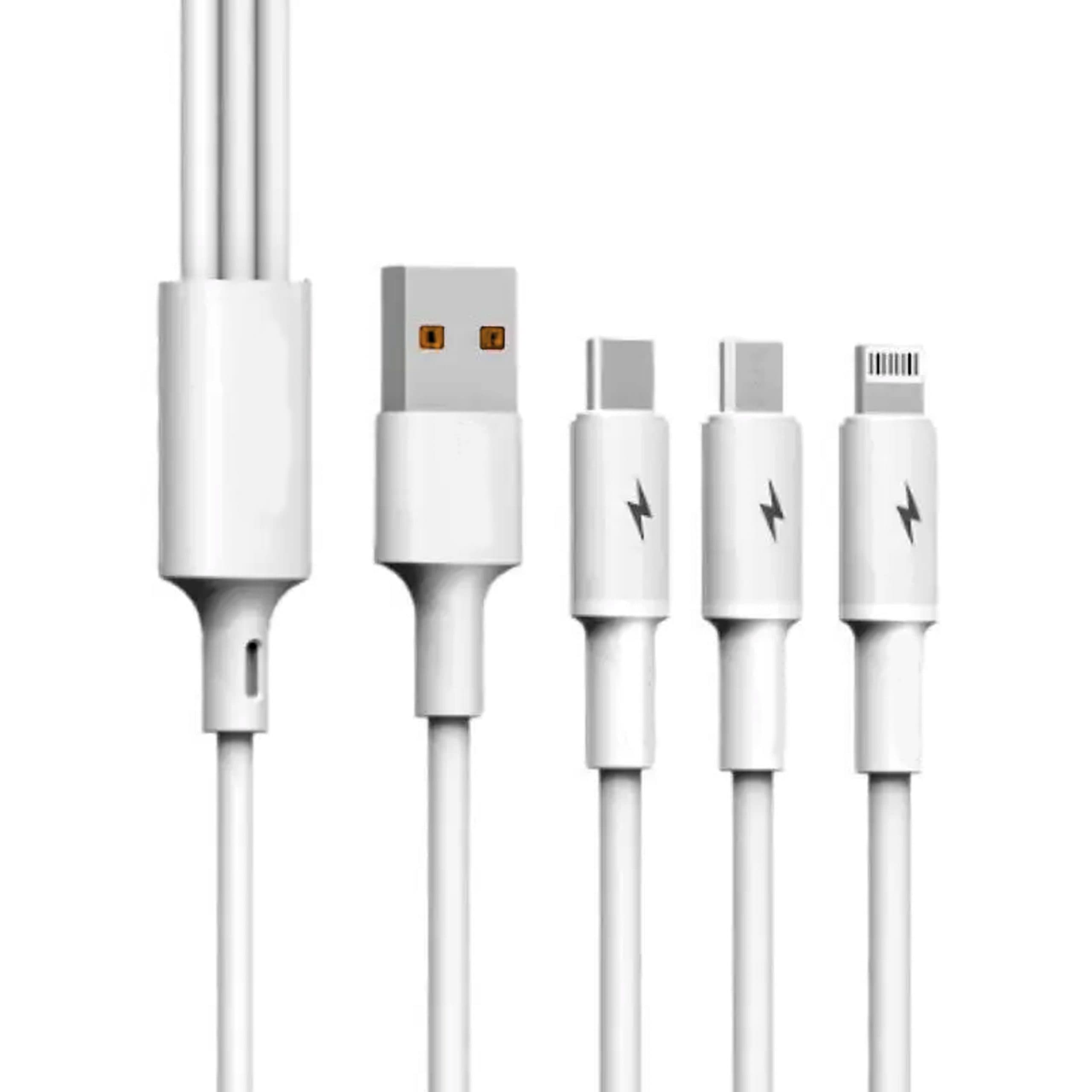 Cable Conector Multicargador Blanco T66 - imagen 2