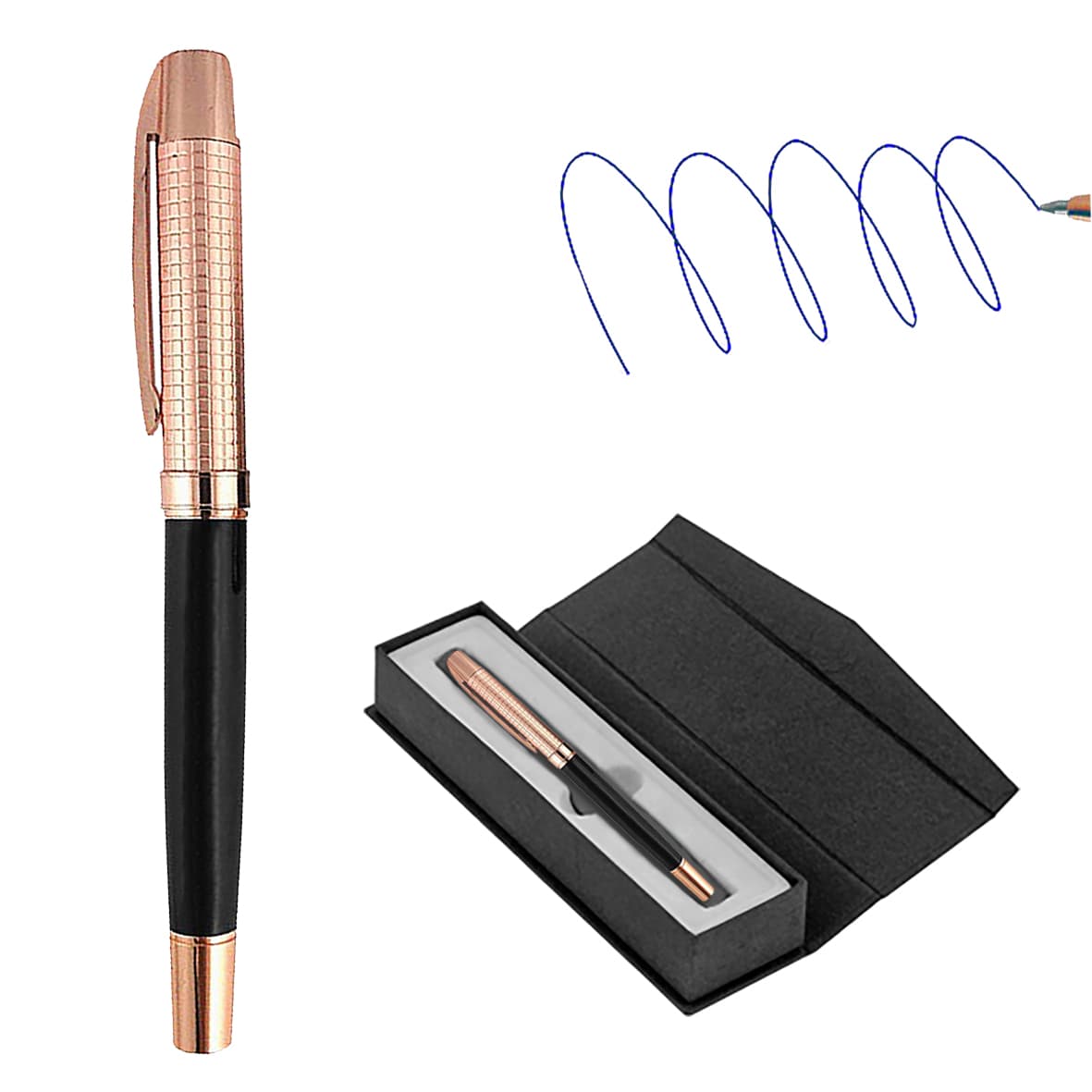 Roller Metálico Encobrizado Negro con estuche L76+B