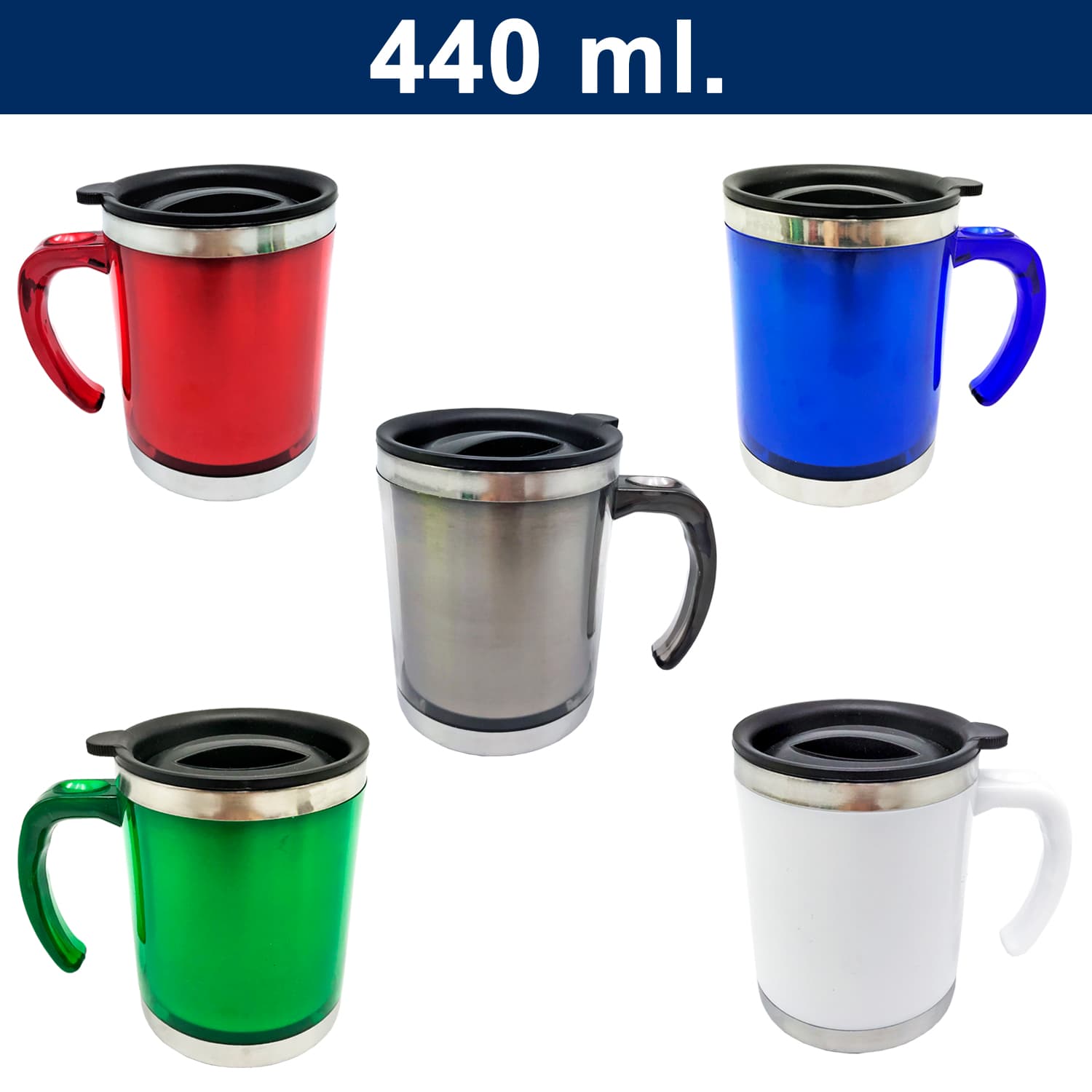 Mug Térmico Acero Inoxidable PVC M16 - imagen 2