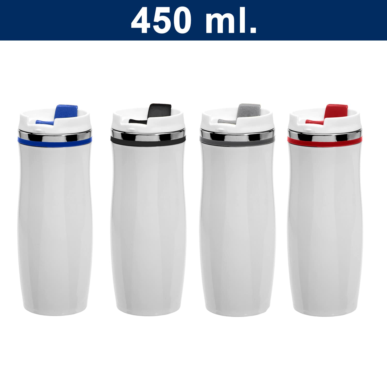 Mug Térmico Acero inoxidable Blanco M17 - imagen 2