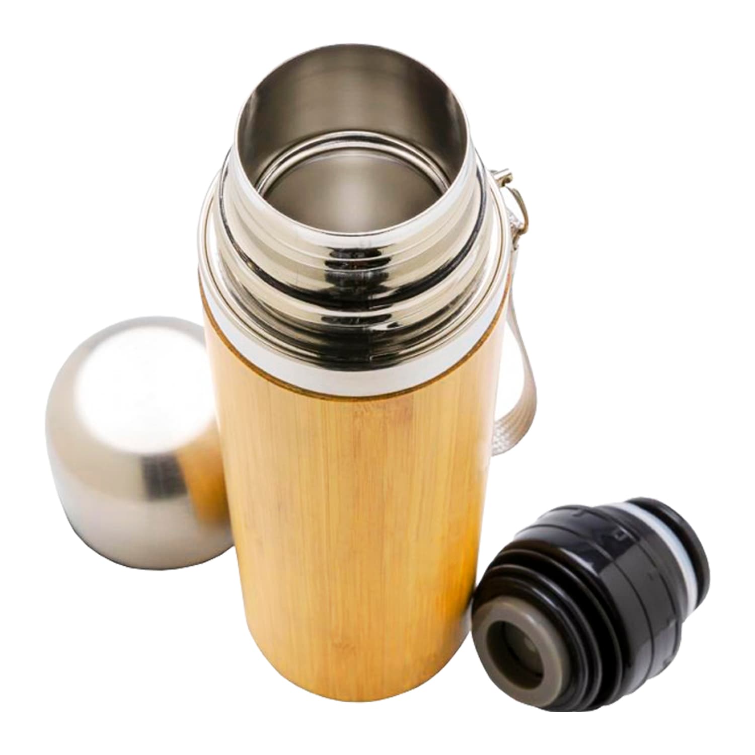 Termo Bamboo Acero Inoxidable M3 - imagen 2