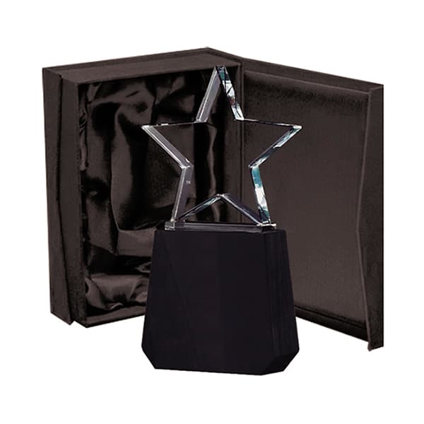 Galvano Cristal con Base de Madera BLAS 27