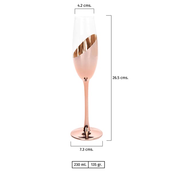 Set de 2 Copas Champagne Encobrizadas M84 - imagen 4