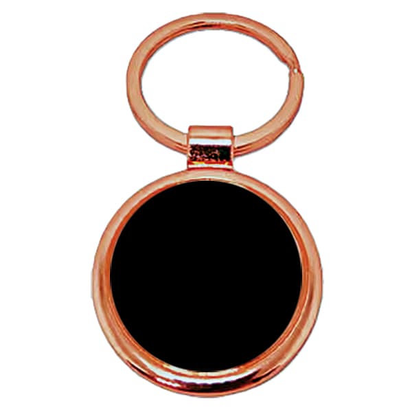 Llavero Redondo Encobrizado Negro K61