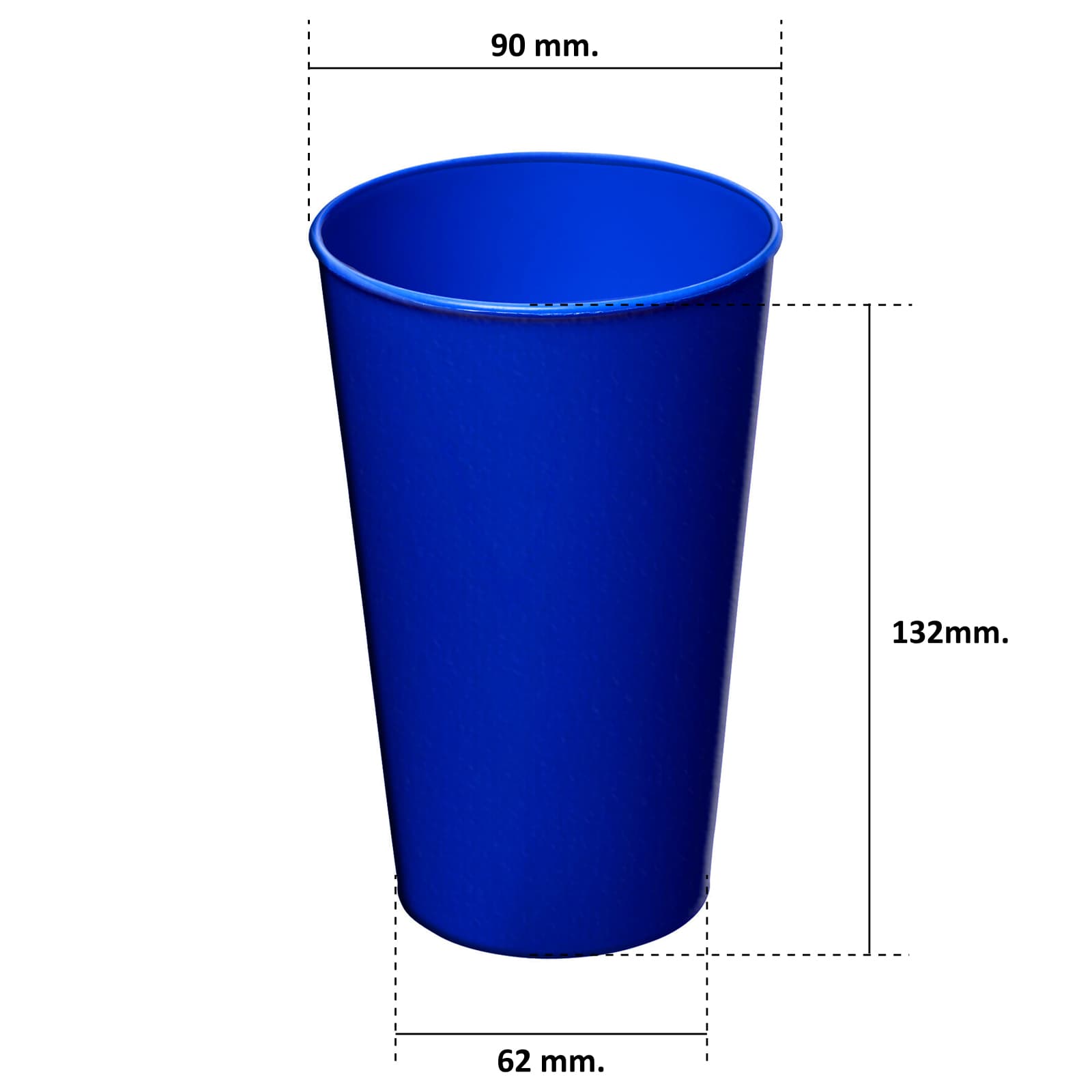Vaso Plástico Reutilizable Empavonado M150 - imagen 2