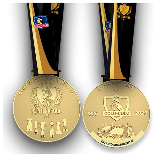 Medallón Conmemorativo Centenario Colo Colo - imagen 2