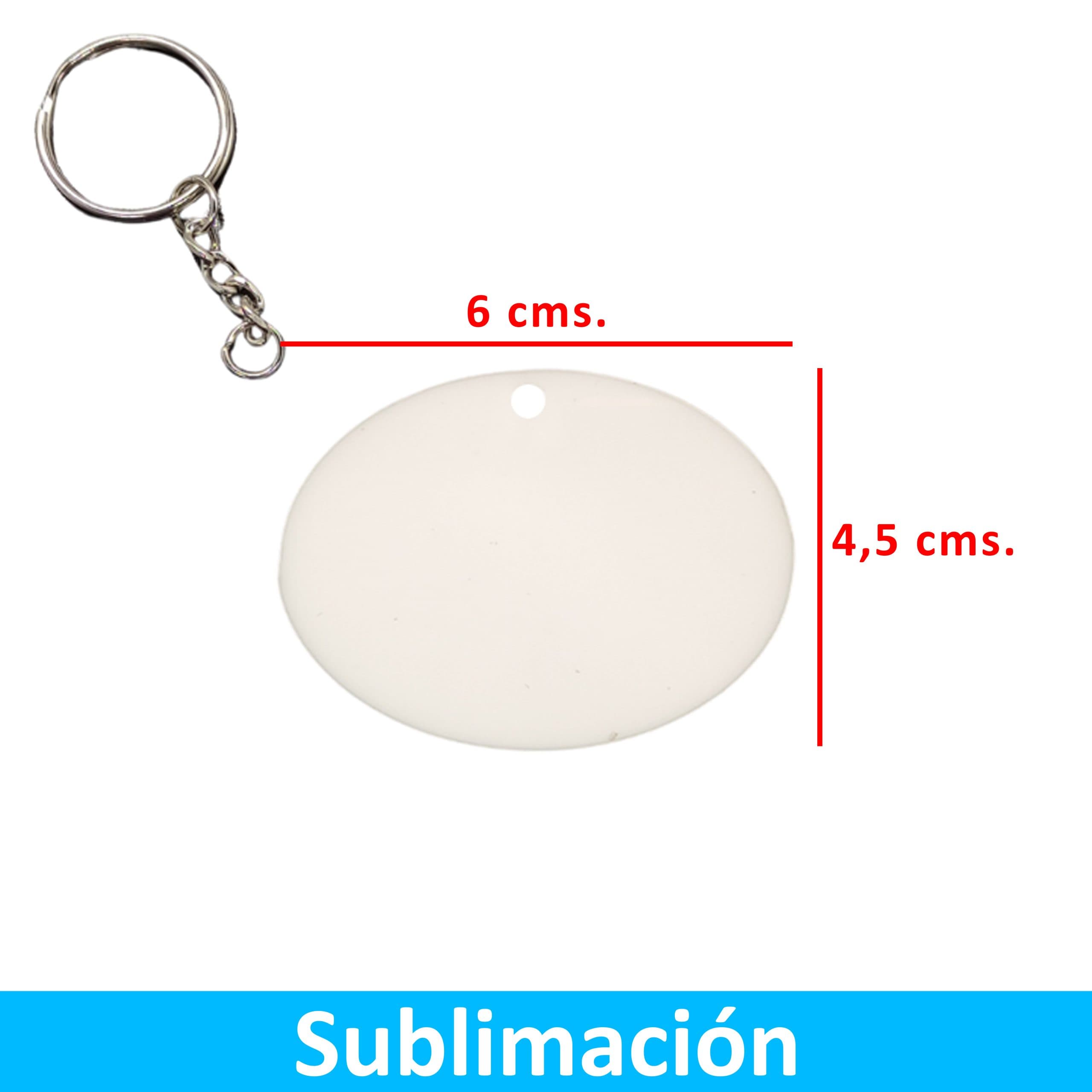 Llavero Acrílico Sublimable Ovalado NI30