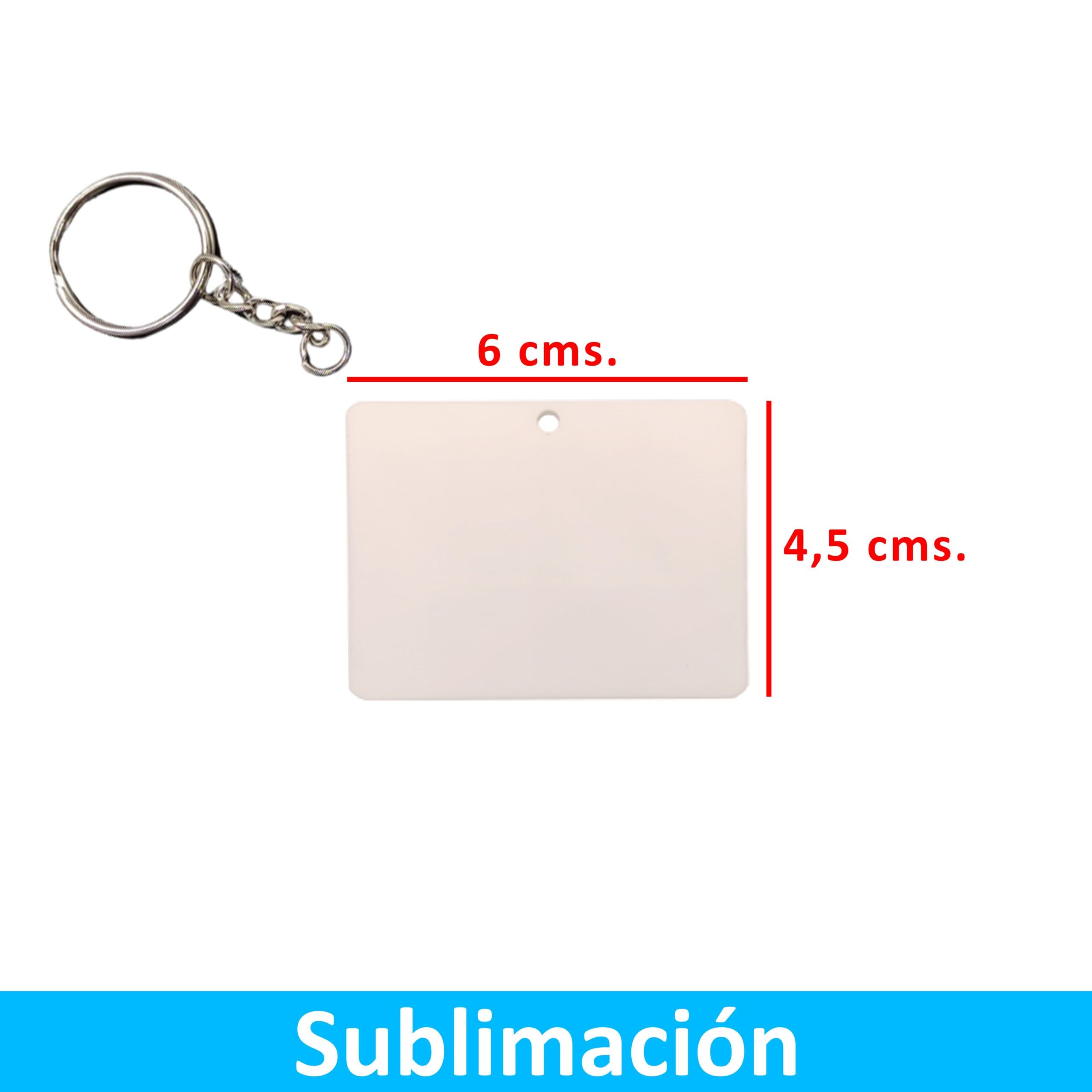 Llavero Acrílico Sublimable Rectangular NI50