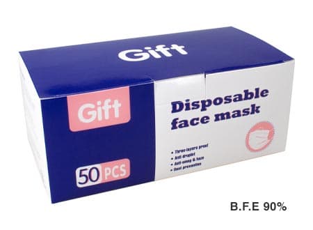 CAJA de 50 mascarillas de 3 capas No-médica / B.F.E. 90% - imagen 4