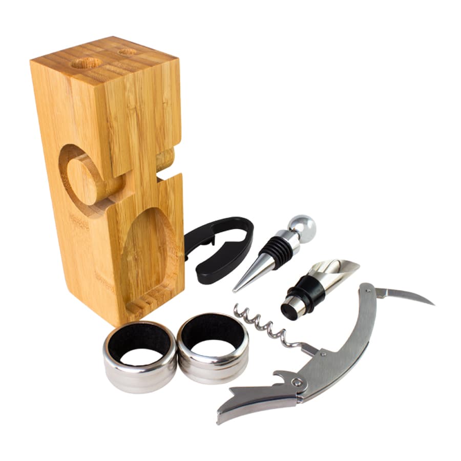 Set de Vino rectangular de Bamboo - imagen 6