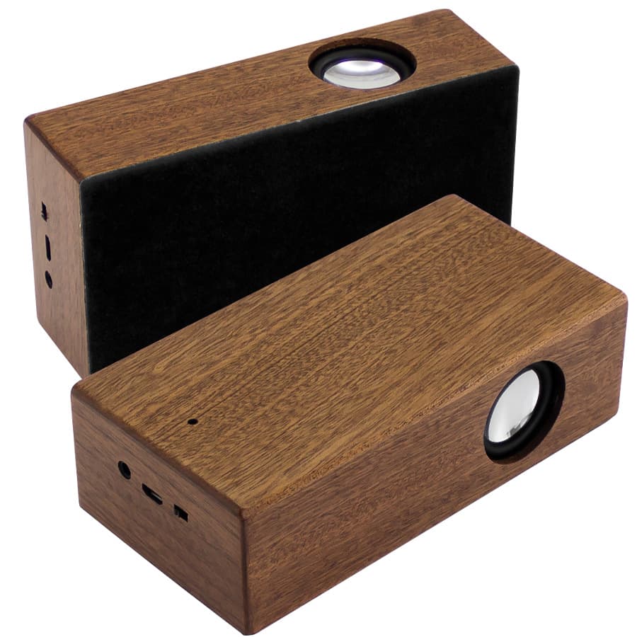 Parlante Grande Inducción Madera Nogal - imagen 4