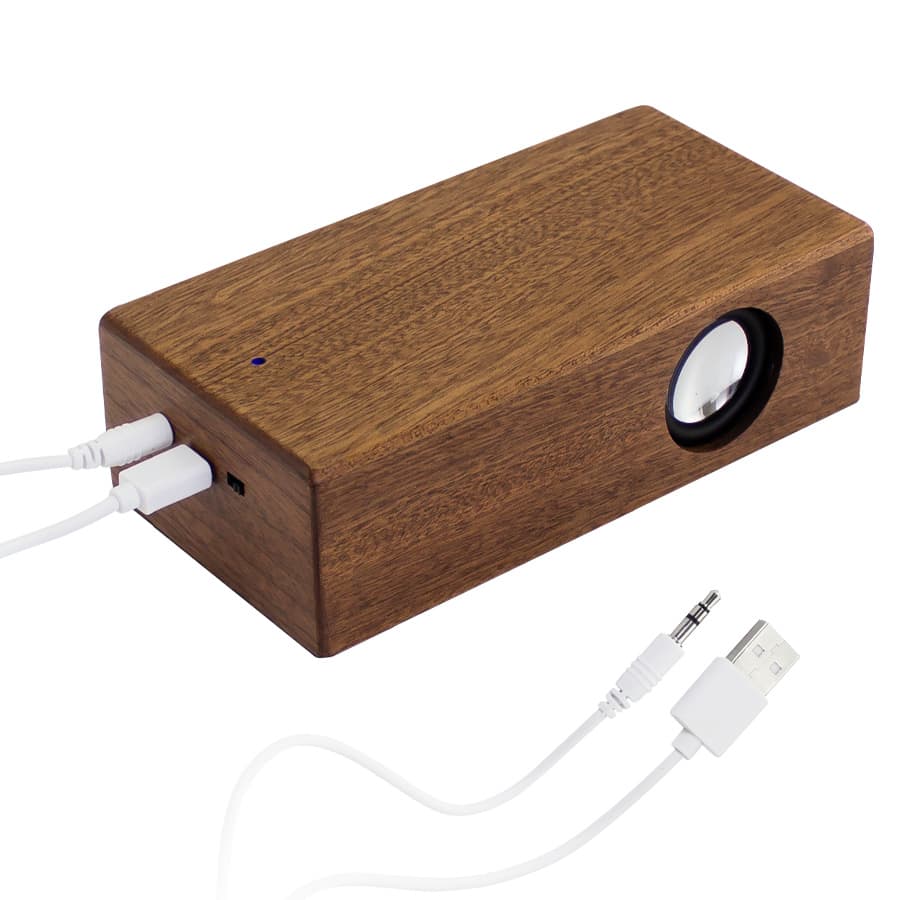 Parlante Grande Inducción Madera Nogal - imagen 5