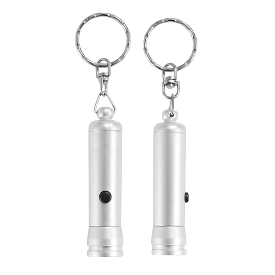 Llavero Linterna plateada LED - imagen 2