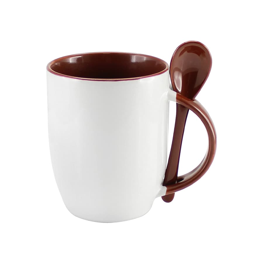 Tazón Cerámico 330cc Sublimación con Cuchara - imagen 3