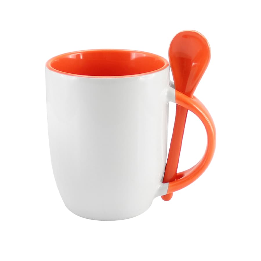 Tazón Cerámico 330cc Sublimación con Cuchara - imagen 4