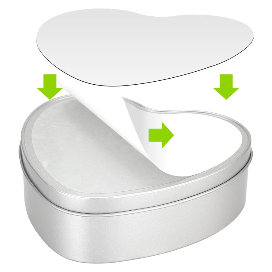 Caja Metálica Corazón Sublimación - imagen 3