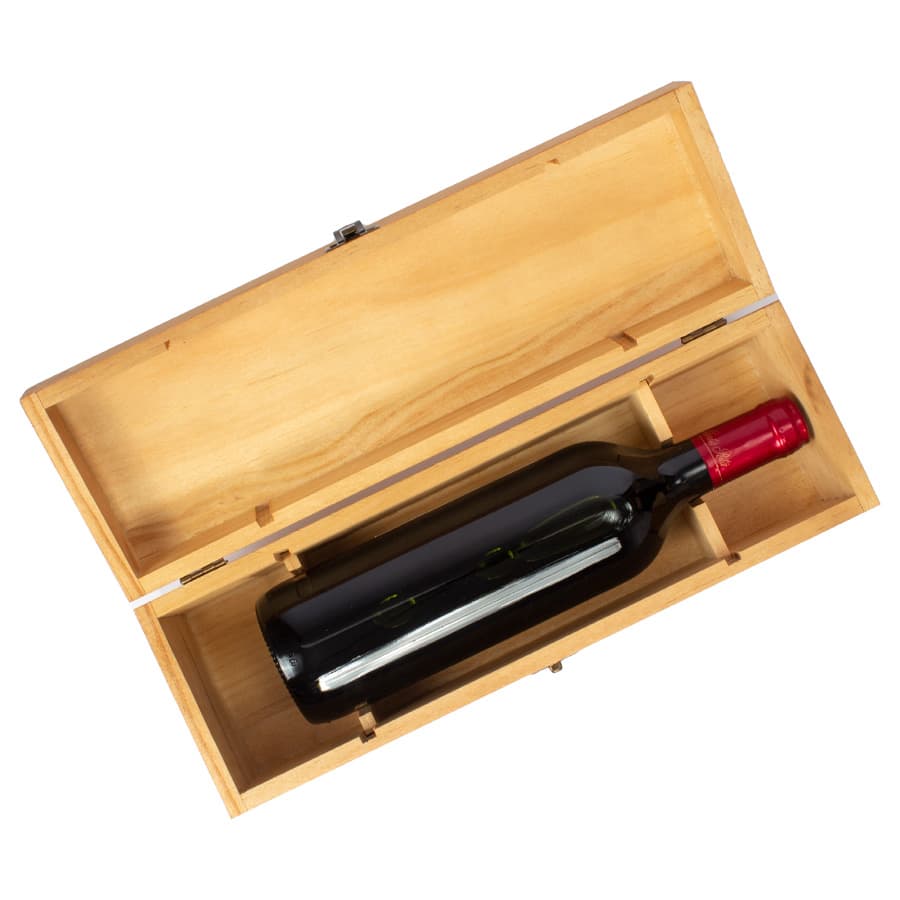 Caja de Madera Natural para Vino - imagen 6