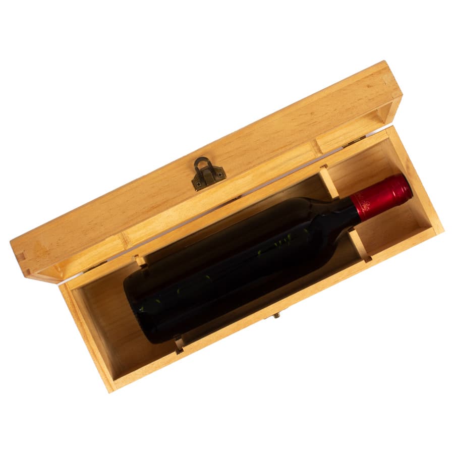 Caja de Madera Natural para Vino - imagen 7