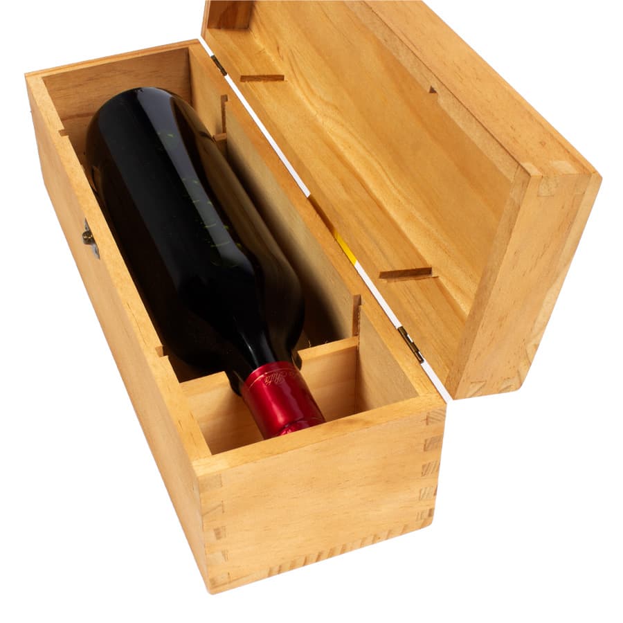 Caja de Madera Natural para Vino - imagen 9