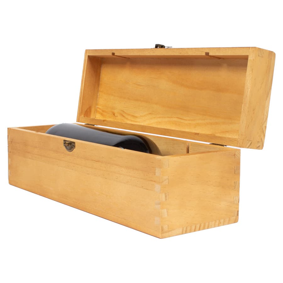 Caja de Madera Natural para Vino - imagen 4