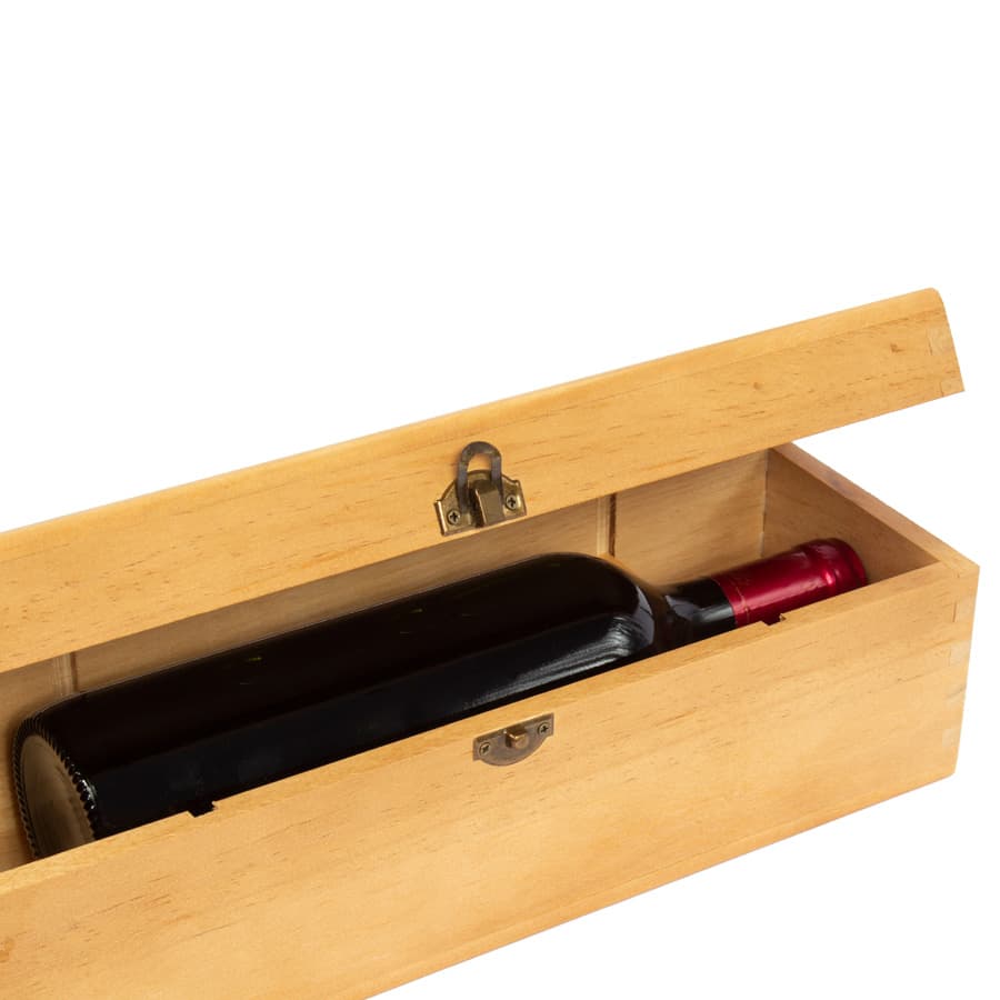 Caja de Madera Natural para Vino - imagen 5