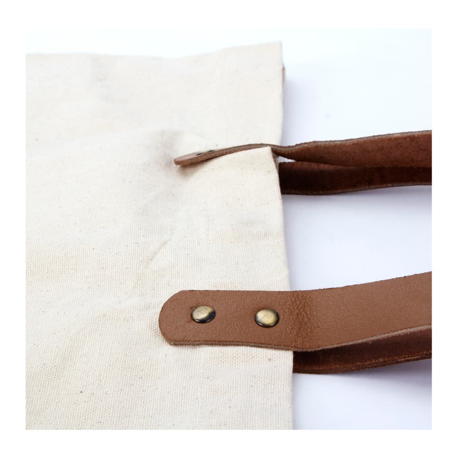 Bolsa de Compras 10oz Canvas asas Cuero - imagen 8