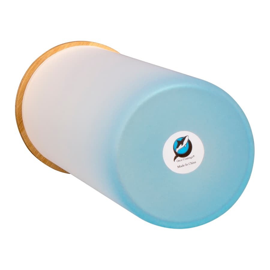 Botella Vidrio Borosilicato Sublimación, tapa Bamboo 500cc - imagen 7