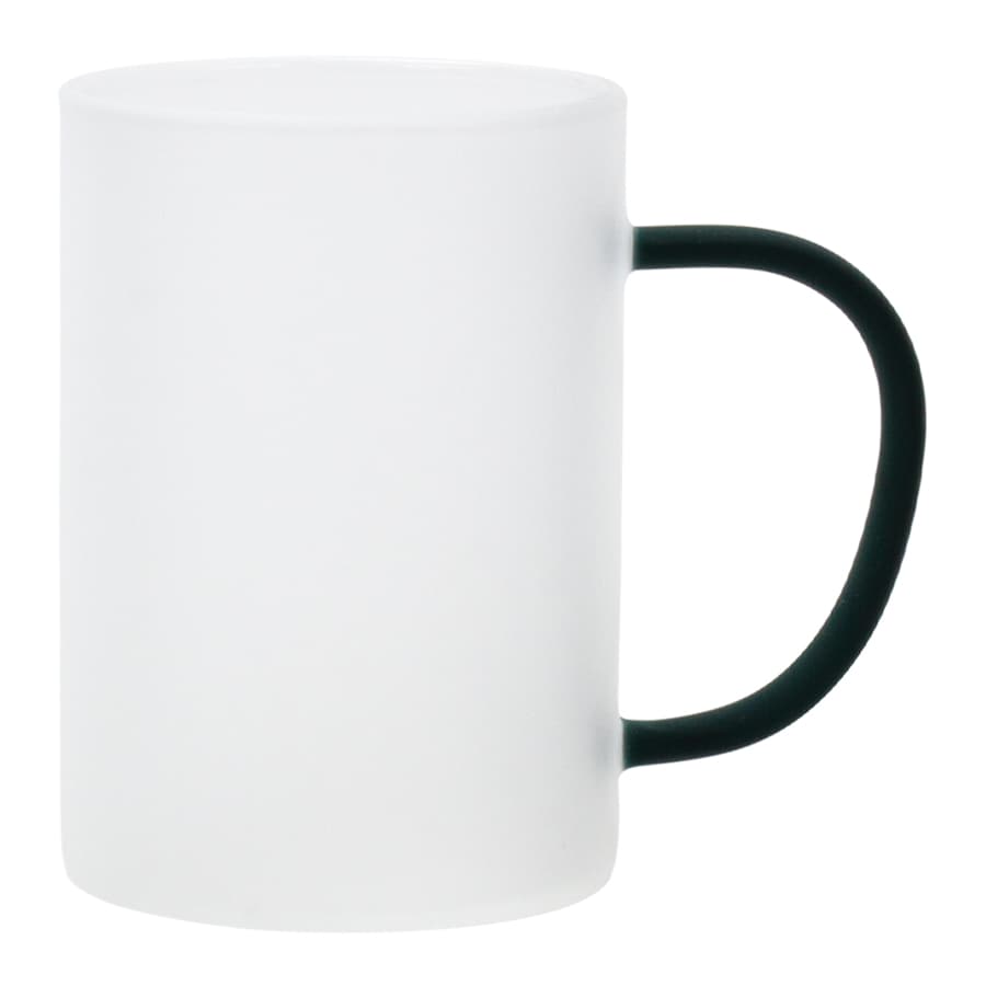 Tazón Vidrio Empavonado 330cc Sublimación, asa color. - imagen 2