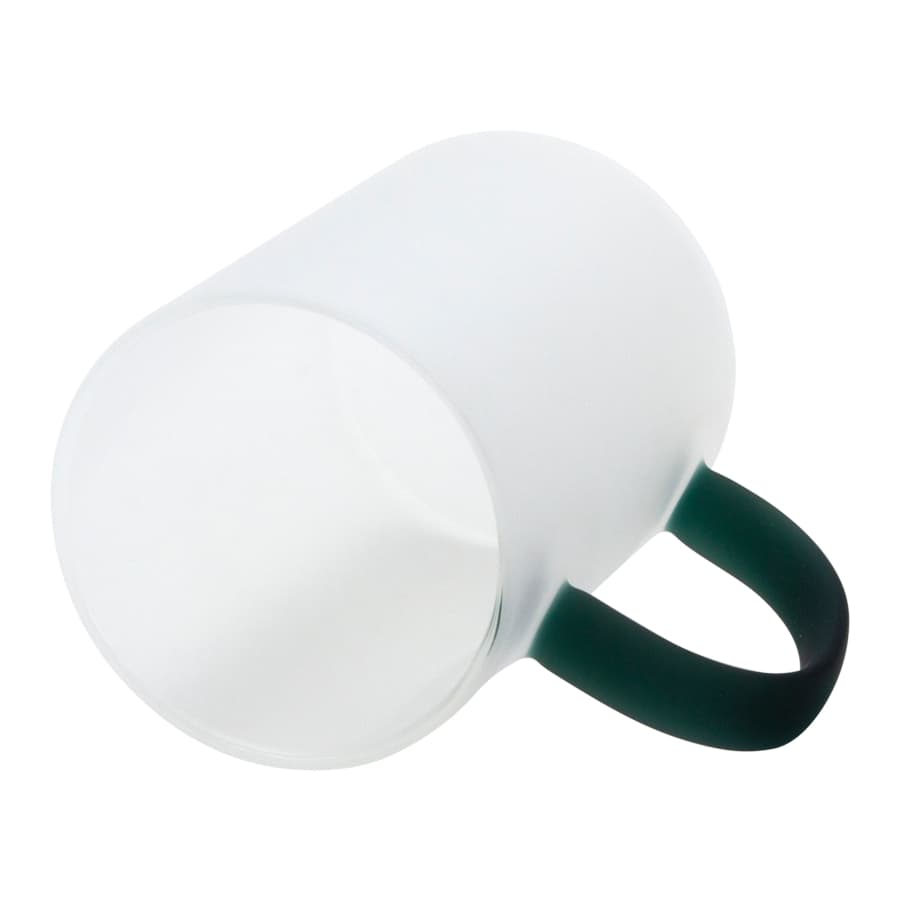 Tazón Vidrio Empavonado 330cc Sublimación, asa color. - imagen 4