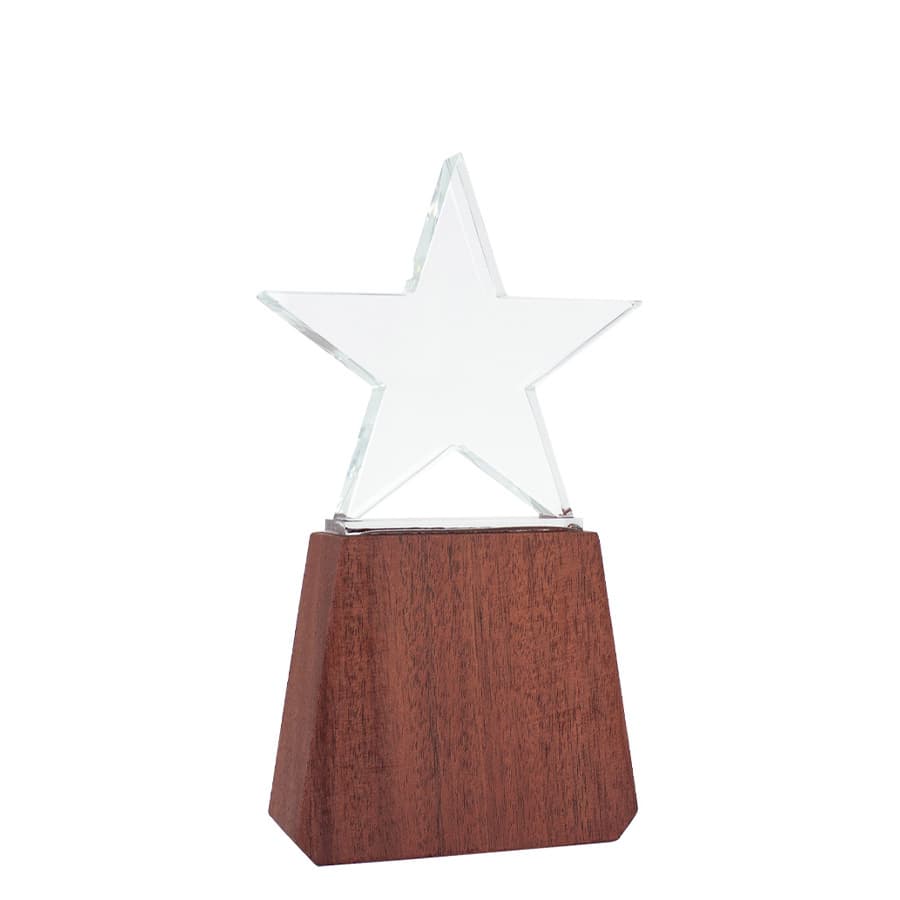 Trofeo de Madera y Cristal «Lonely Star»