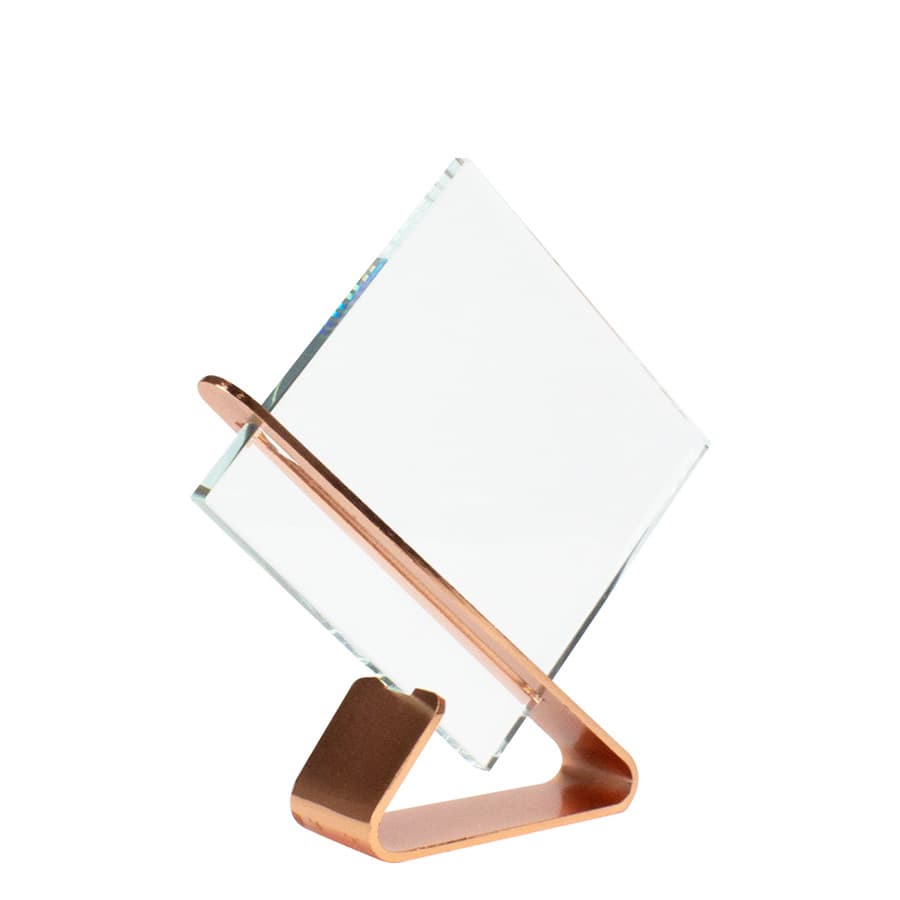 Trofeo Galvano Encobrizado de Cristal «Claim»