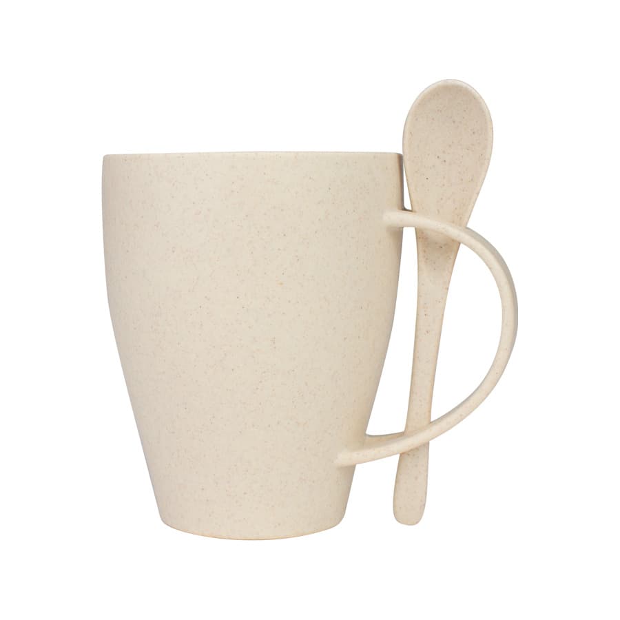 Mug de caña de Trigo con Cuchara 400cc - imagen 6