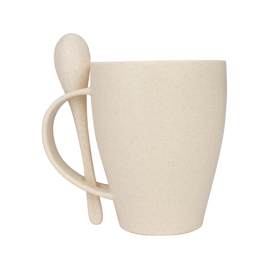 Mug de caña de Trigo con Cuchara 400cc - imagen 7