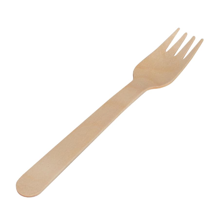 Bolsa con 100 tenedores de madera de Abedul - imagen 2