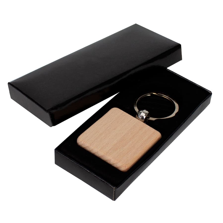 Llavero Cuadrado de Madera - imagen 3