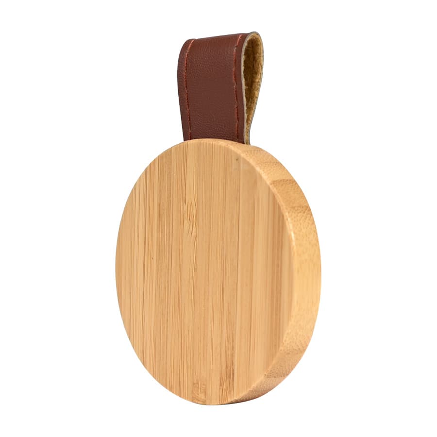 Espejo redondo de Bamboo y Eco-Cuero - imagen 6