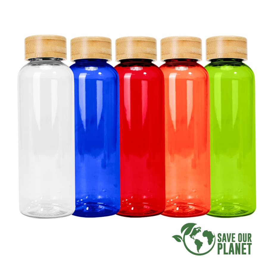 Botella PET tapa bamboo «AINOA» 550cc