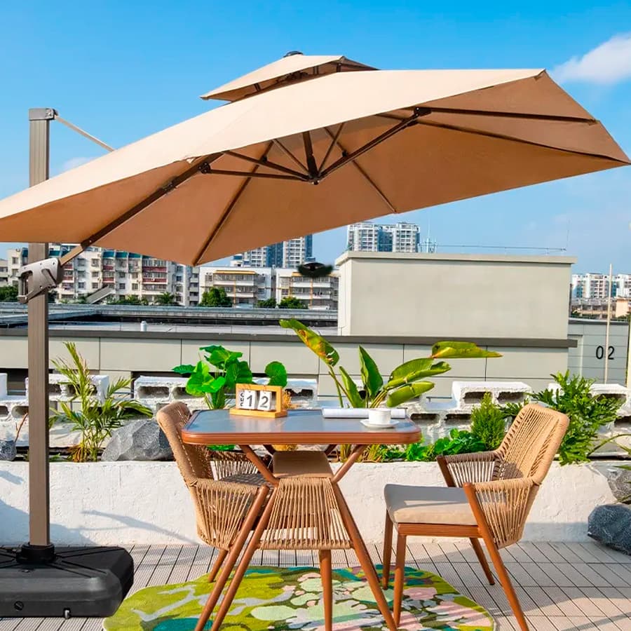 Quitasol WINDPROOF – UV – LED de 3x3M - imagen 2